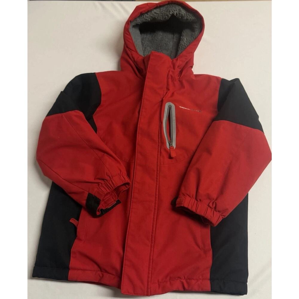 Swiss Tech Red and Black Kids Puffer Jacket